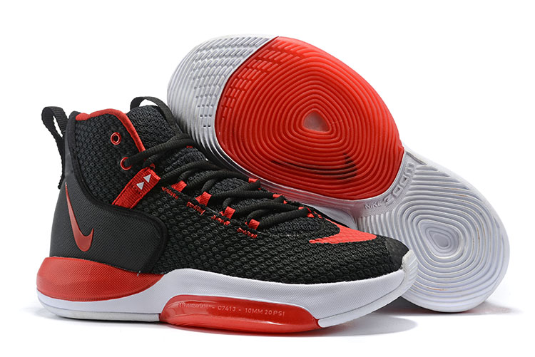 Nike Zoom Rise 2019 Black Red White Basketball Shoes